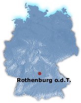 Unterk�nfte Rothenburg in Deutschlandkarte