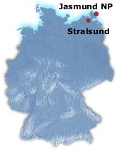 Nationalpark Jasmund R�gen Kreidefelsen auf der Karte